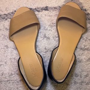 j.crew two-tone leather flats